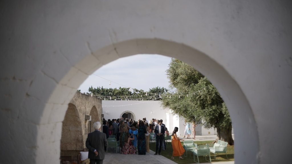 cocktail reception in masseria