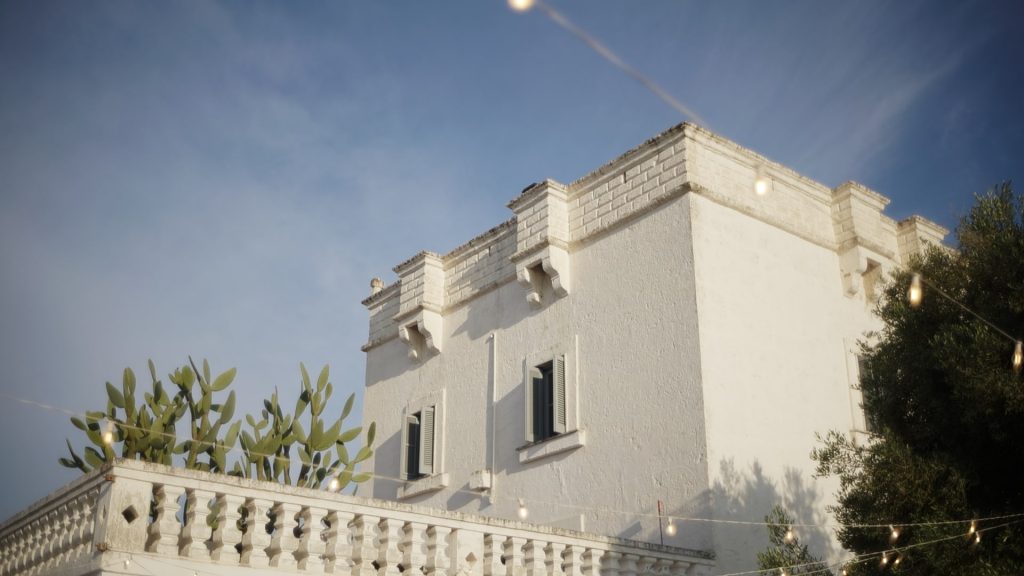 detail of the construction of the Masseria San Giovanni in Puglia