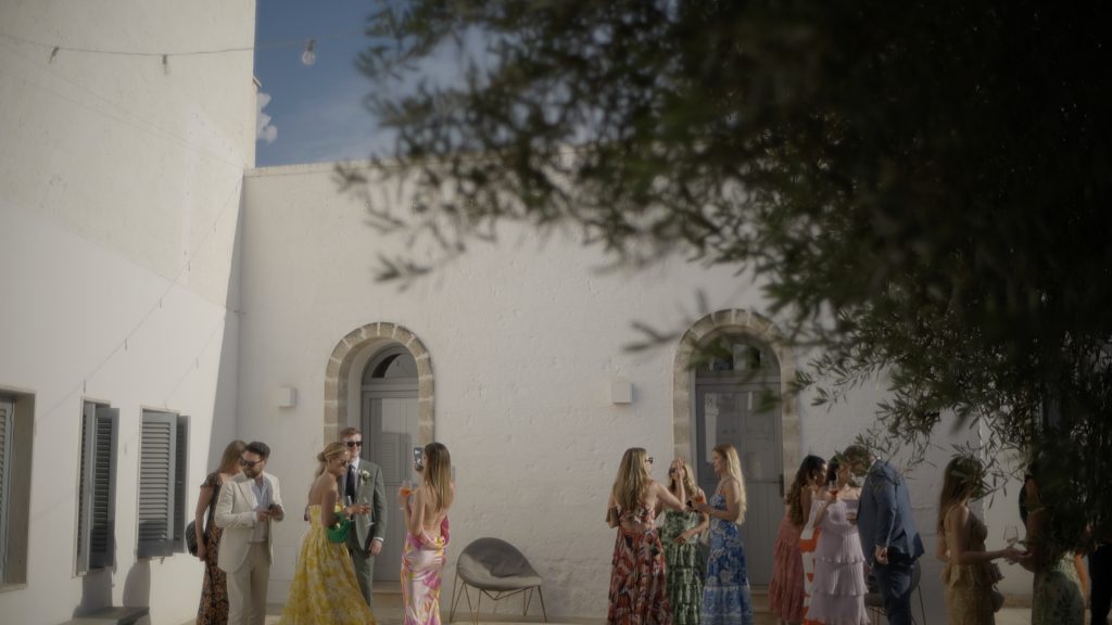 guests during cocktail party in Masseria