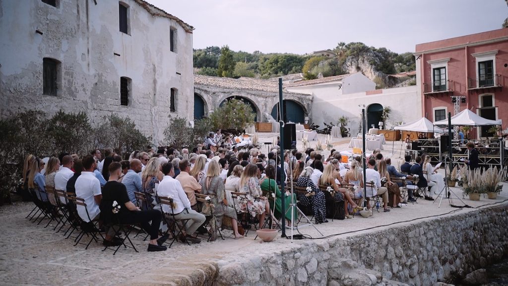 symbolic ceremony on the port of the Tonnara di Scopello