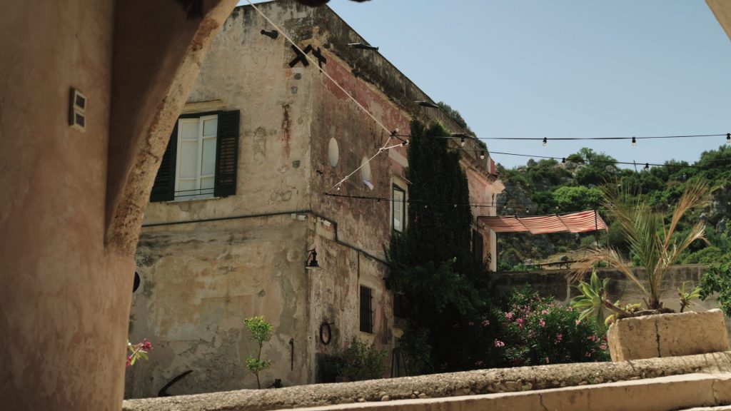 detail of a building of the Tonnara di Scopello 