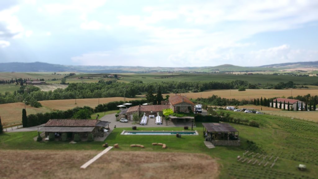 panoramic view of Locanda in Tuscany