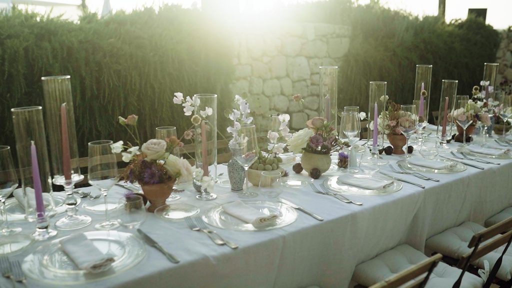 detail of the table setting